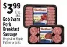 Pioneer Supermarkets Bob Evans Pork Breakfast Sausage offer