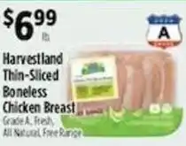 Pioneer Supermarkets Harvestland Thin-Sliced Boneless Chicken Breast offer