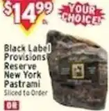 Met Foodmarkets Black Label Provisions Reserve New York Pastrami offer