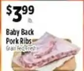 Pioneer Supermarkets Baby Back Pork Ribs offer