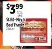 Pioneer Supermarkets Stahl-Meyera Beef Franks offer