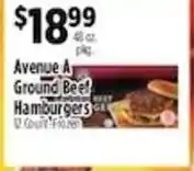 Pioneer Supermarkets Avenue A Ground Beet Hamburgers offer