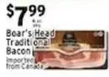 Met Foodmarkets Boar's Head Traditional Bacon offer