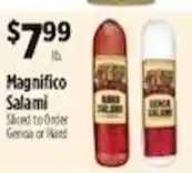 Pioneer Supermarkets Magnifico Salami offer