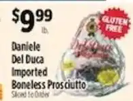 Pioneer Supermarkets Daniele Del Duca Imported Boneless Prosciutto offer