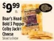 Pioneer Supermarkets Boar's Head Bold 3 Pepper Colby Jack Cheese offer