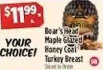 Pioneer Supermarkets Boar's Head Maple Glazed Honey Coal Turkey Breast offer