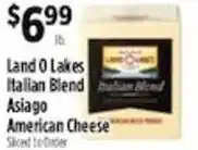 Pioneer Supermarkets Land O Lakes Italian Blend Asiago American Cheese offer