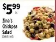 Pioneer Supermarkets Zina's Chickpea Salad offer
