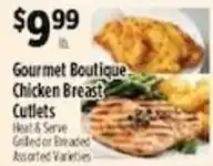 Pioneer Supermarkets Gourmet Boutique Chicken Breast Cutlets offer