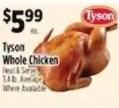 Pioneer Supermarkets Tyson Whole Chicken offer
