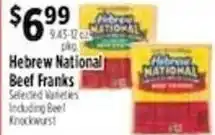 Pioneer Supermarkets Hebrew National Beef Franks offer