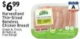 Met Foodmarkets Harvestland Thin-Sliced Boneless Chicken Breast offer