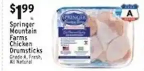 Met Foodmarkets Springer Mountain Farms Chicken Drumsticks offer