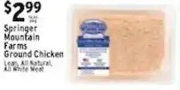 Met Foodmarkets Springer Mountain Farms Ground Chicken offer