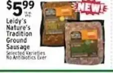 Met Foodmarkets Leidy's Nature's Tradition Ground Sausage offer