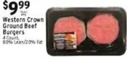 Met Foodmarkets Western Crown Ground Beef Burgers offer