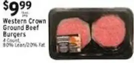Met Foodmarkets Western Crown Ground Beef Burgers offer