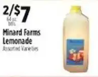 Pioneer Supermarkets Minard Farms Lemonade offer