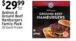 Met Foodmarkets Avenue A Ground Beef Hamburgers Family Pack offer