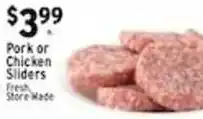 Met Foodmarkets Pork or Chicken Sliders offer