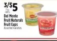 Pioneer Supermarkets Del Monte Fruit Naturals Fruit Cups offer