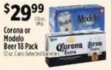 Pioneer Supermarkets Corona or Modelo Beer offer