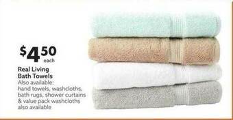 Big Lots Real Living Bath Towels offer