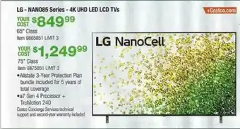 Costco Lg - Nano85 Series - 4k Uhd Led Lcd Tv5 offer