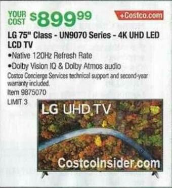 Costco Lg 75 offer
