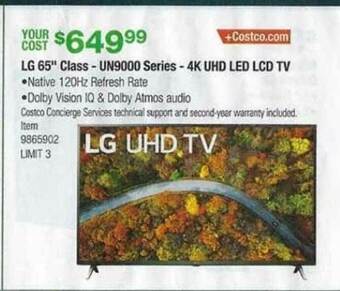 Costco Lg 65 offer