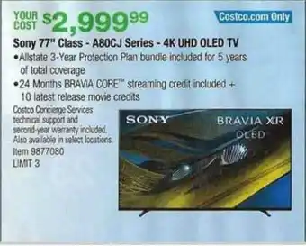 Costco Sony 77 offer