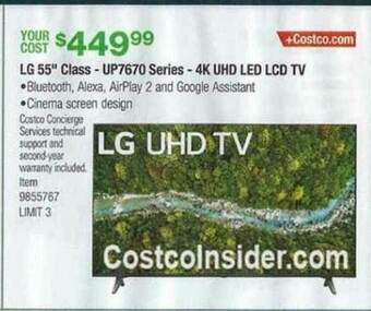 Costco Lg 55 offer