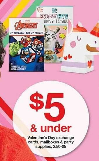 Target Valentine's Day Exchange Cards Mailboxes & Party Supplies offer