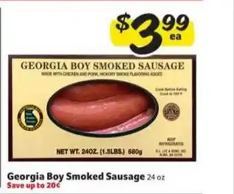 Winn Dixie Georgia Boy Smoked Sausage offer