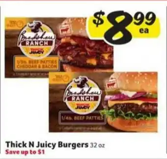 Winn Dixie Thick N Juicy Burgers offer