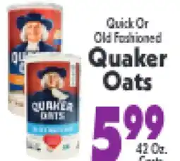Marino's Supermarket Quick Or Old Fashioned Quaker Oats offer