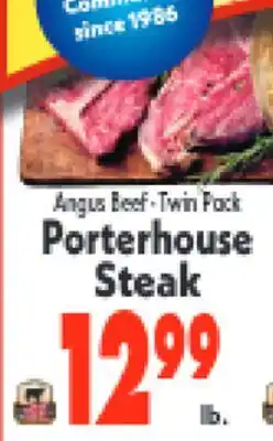 Marino's Supermarket Angus Beef • Twin Pack Porterhouse Steak offer