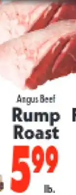 Marino's Supermarket Angus Beef Rump Roast offer