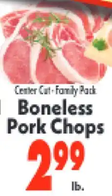 Marino's Supermarket Center Cut • Family Pack Boneless Pork Chops offer