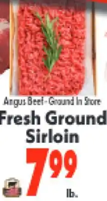 Marino's Supermarket Fresh Ground Sirloin offer