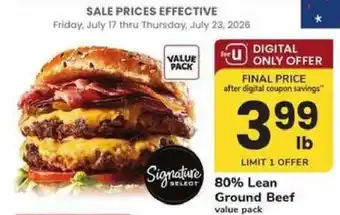 Safeway 80% Lean Ground Beef offer