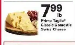 Safeway Primo Taglio Classic Domestic Swiss Cheese offer