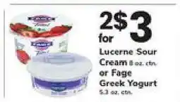 Safeway Lucerne Sour Cream or Fage Greek Yogurt offer