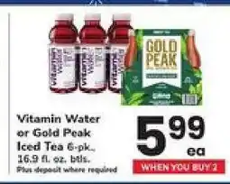 Safeway Vitamin Water or Gold Peak Iced Tea offer