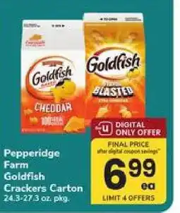 Safeway Pepperidge Farm Goldfish Crackers Carton offer