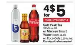 Safeway Gold Peak Tea or Glaceau Smart Water or Coca-Cola offer