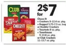 Safeway Cheez-It, Toasteds, Townhouse, Club Crackers offer