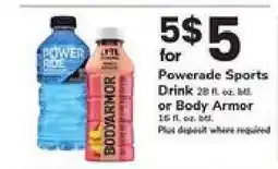 Safeway Powerade Sports Drink or Body Armor offer