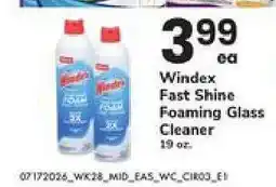 Safeway Windex Fast Shine Foaming Glass Cleaner offer